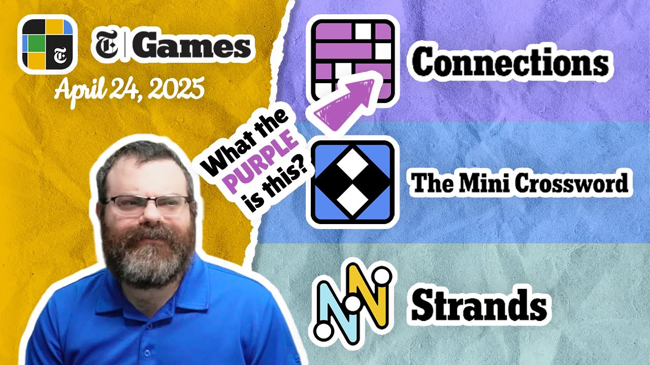 NYT Connections, Mini Crossword, and Strands | April 24, 2025