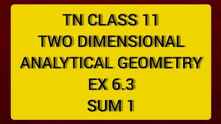 TN CLASS 11 MATHS TWO DIMENSIONAL ANALYTICAL GEOME