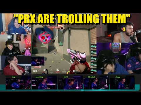 Valorant pros/streamers react to PRX TROLLING DFM in PISTOL ROUND on SPLIT