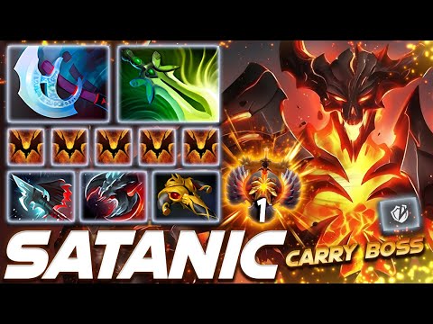 Satanic Shadow Fiend Carry Mode Top 1 Rank - Dota 2 Pro Gameplay [Watch & Learn]