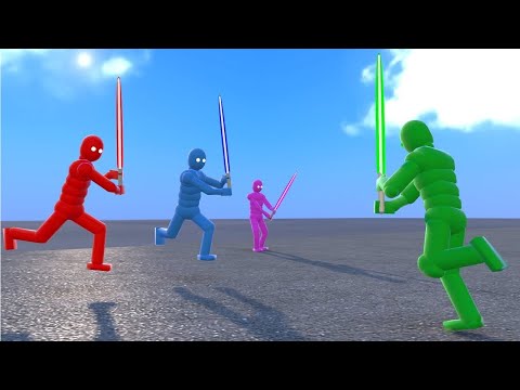 Ragdolls Fight with LIGHTSABERS - Overgrowth Mods Gameplay #5