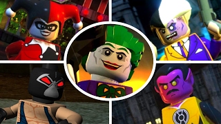 LEGO Batman 2 DC Super Heroes - All 22 Villain Boss Fights (UNLOCKING ALL VILLAINS)