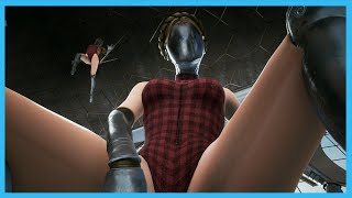 All Twin Robot Cutscenes with Tartan Swimsuit and Skin Mod