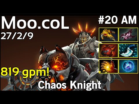 819 gpm! Moo [coL] Chaos Knight - Dota 2  7.17