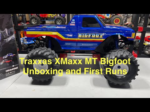 Traxxas XMaxx MT Bigfoot Unboxing and runs #traxxas #bigfoot #traxxasbigfoot
