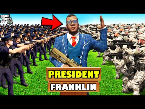 Franklin's Second Day As A PRESIDENT In Los Santos GTA 5 | SHINCHAN and CHOP