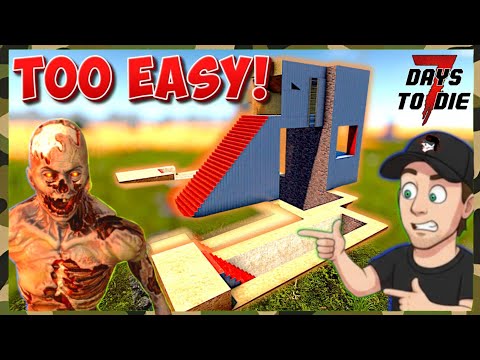 ➰INFINITE ZOMBIE LOOP HORDE BASE➰ 7 Days To Die 2.5 ~ How-To Fly The Gyro!