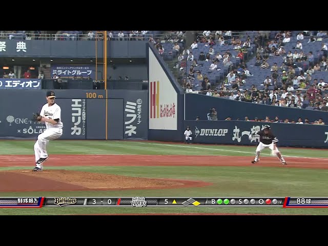 【5回表】ホークス・柳田 トリプルスリー当確ランプの「30盗塁」決めた!! 2015/9/15 Bs-H