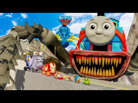 ALL MONSTERS Big & Small Cars vs Jump Test with CAR EATER  BeamNG.Drive