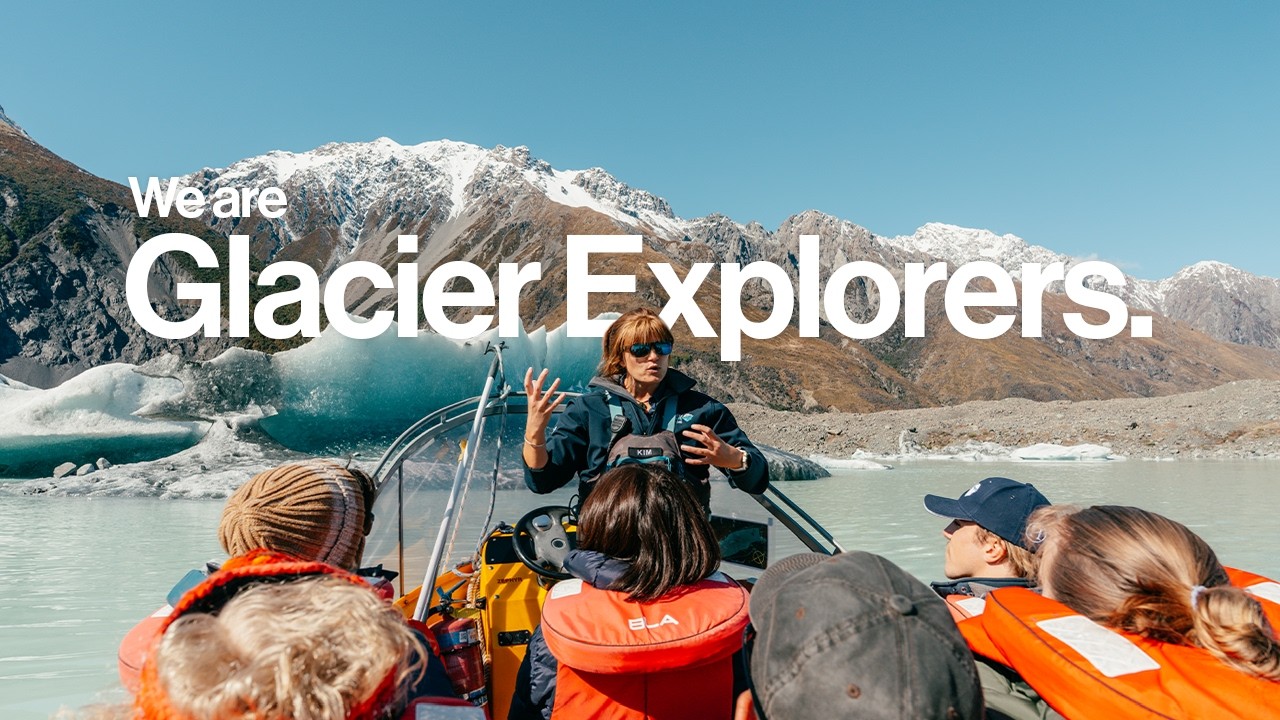 Explore Tasman Glacier by boat virtually.