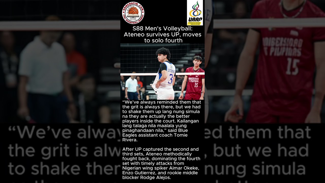 UAAP Men's Volleyball: Ateneo survives UP in 5 sets