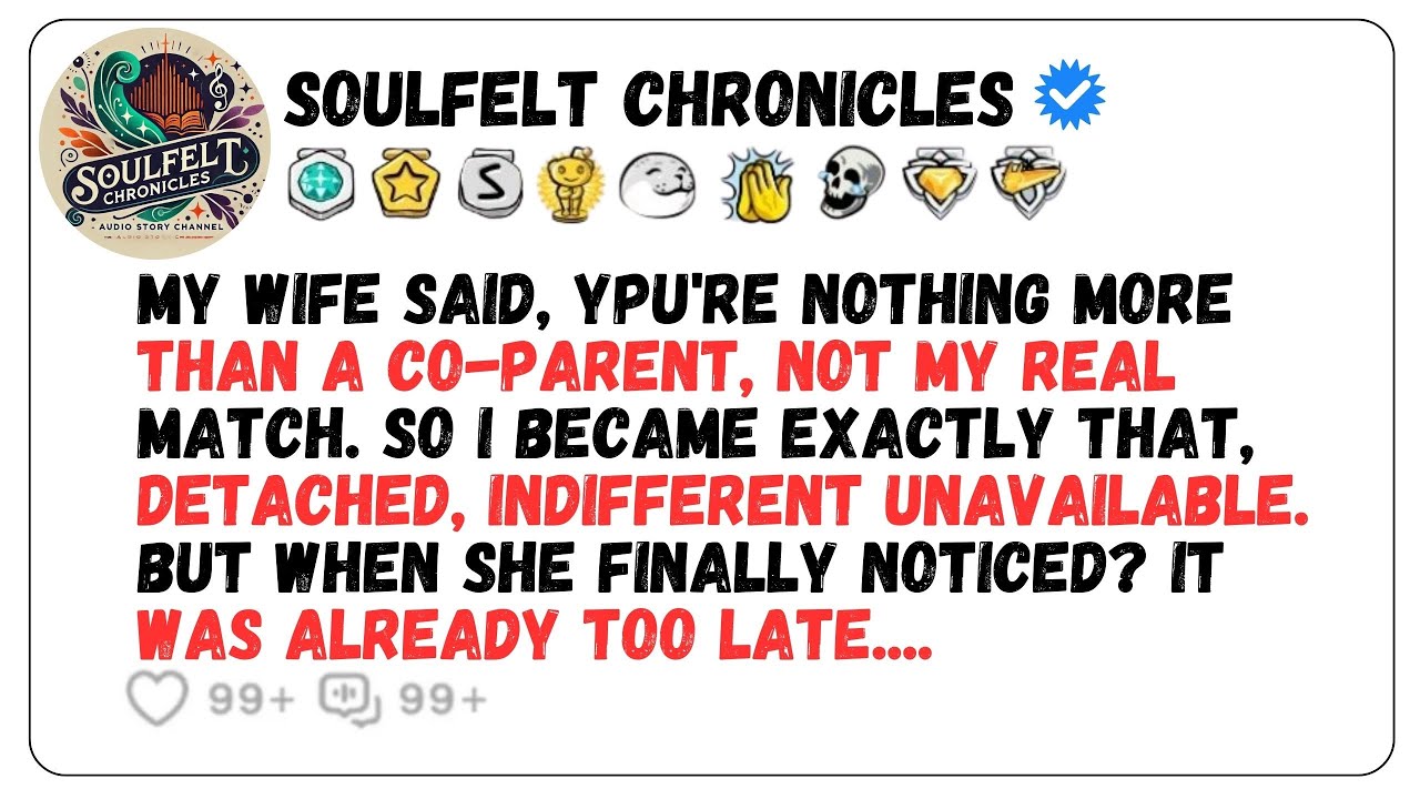 My wife saw me as just a co-parent—so I became one. Too late, she noticed. Cheating Wife Story