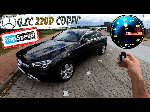 MERCEDES BENZ GLC 220D 4MATIC COUPE 2020 TOP SPEED DRIVE ON GERMAN AUTOBAHN