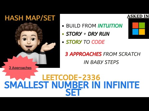 Smallest Number in Infinite Set | 3 Approaches | (MICROSOFT) | Leetcode 2336 | Live Code 🧑🏻‍💻