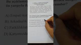 6. Sınıf Sosyal Bilgiler 1. Ünite 3. Kazanım Yeni Nesil Soru