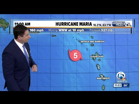 Hurricane Maria still at Category 5 storm