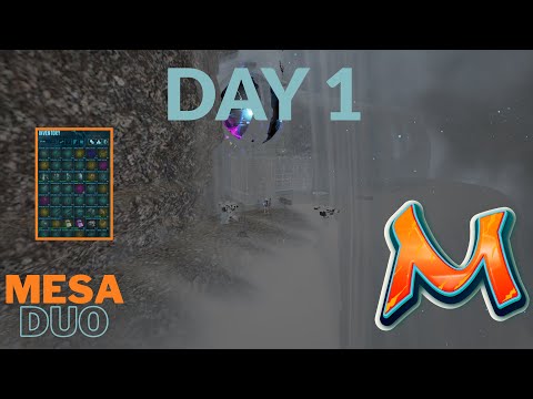 HOW WE GET CRAZY LINES AND CLAIM OUR BASE SPOT ON DAY 1 - MESA DUO - ARK SURVIVAL EVOLVED