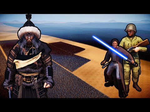 20 MILLION MONGOLIAN SOLDIERS vs 60,000 JEDI KNIGHTS + 200,000 AMERICAN SOLDIER SHOTGUN | UEBS 2