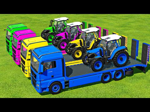 LOAD & TRANSPORT RIGITRAC & LINDNER TRACTORS WITH MAN TRUCKS -  Farming Simulator 22