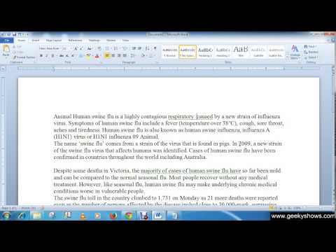 Microsoft Office Word 2010 Delete Text in Document