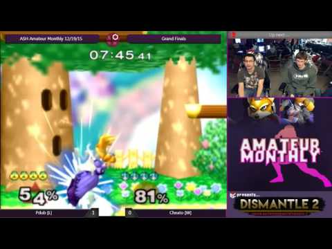 Pdub (Sheik) vs Cheato (Peach, Fox) - ASH Amateur Monthly #2 Melee Grand Finals