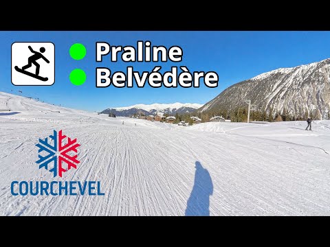 Snowboarding Les Trois Vallées, Courchevel - Arionhaz - Praline, Belvédère