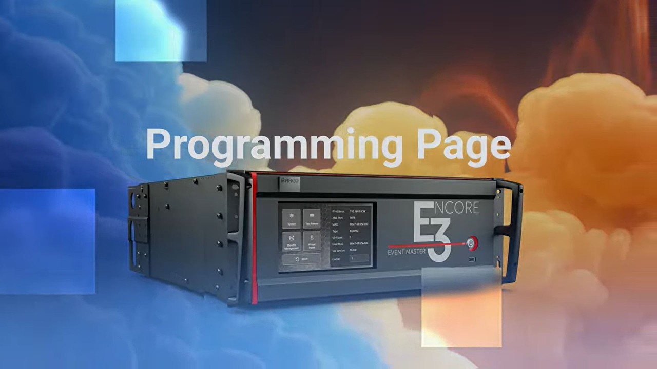 Encore3 - Event Master v10: Programming Overview