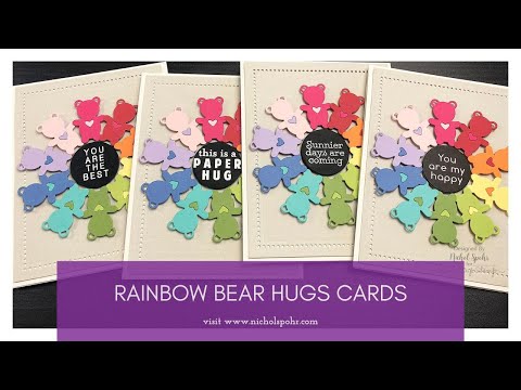 Rainbow Bear Hugs Cards (Simon Says Stamp)