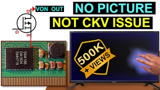 No Picture on 32&quot; LED TV Screen | Not CKV Issue, VON is not output from SM4186 IC ,  LSC320AN10-H07