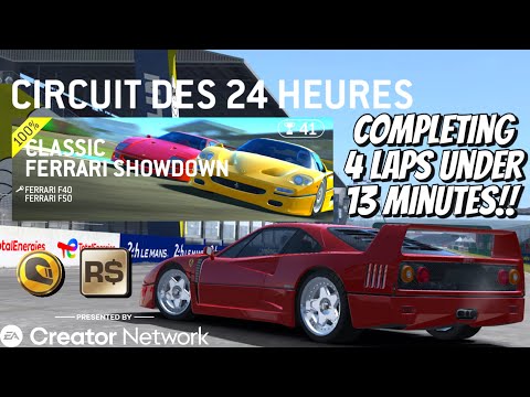 4 laps Le Mans BIG Pay • Classics Ferrari Showdown • Ferrari F40