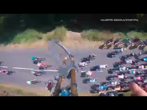 BIKE STUNT: Cyclist jumps over Tour de France riders | ABC7