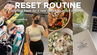 RESET WITH ME: getting back into a routine + productive habits | Prepare for back to school in Korea