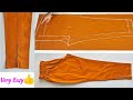 Very Easy Pant Trouser Cutting and stitching Step by Step | Pant Cutting and stitching for Begginers