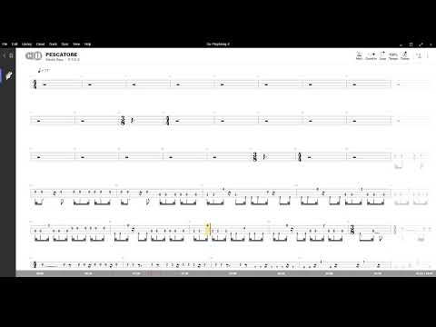 Pescatore ( Bertoli Mannoia ) ,Tablatura e base Senza Basso - Backing bass track - NO BASS