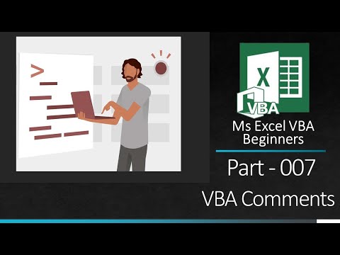 MsExcel VBA Beginners Part 007 VBA Comments