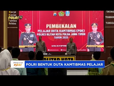 POLRES BLITAR KOTA BEKALI PELAJAR JADI DUTA KAMTIBMAS MENCETAK GENERASI TELADAN