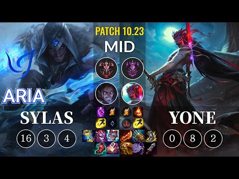 CGA Aria Sylas vs Yone Mid - KR Patch 10.23