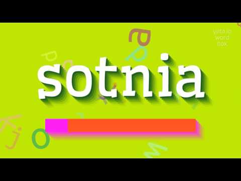 How to say "sotnia"! (High Quality Voices)