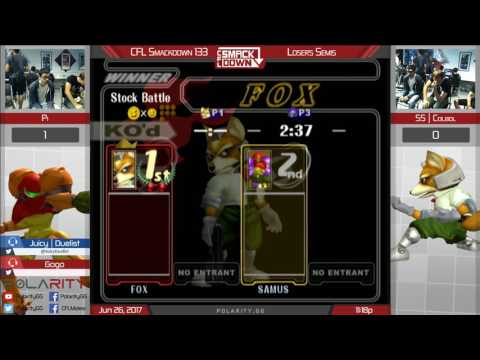 CFL Smackdown 133 Melee - Pi (Samus) vs SS | Colbol (Fox) - Losers Semis