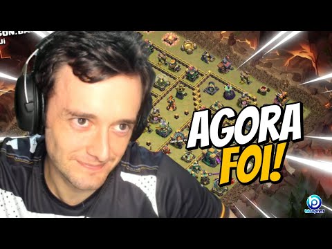 ATAQUEI UM LAYOUT QUE JÁ TINHA DADO 1 ESTRELA ! ATACANDO CV14 PELA LIGA NO CLASH OF CLANS