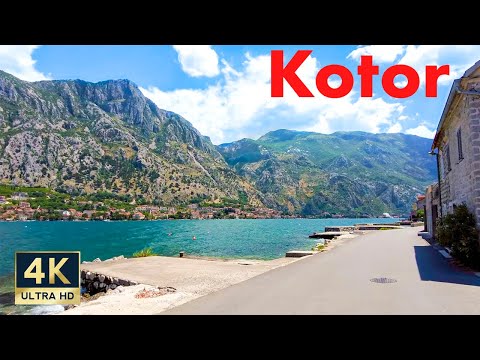 Kotor Montenegro 🇲🇪 4K Old Town and Beach Walking Tour 2022