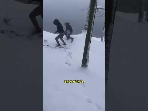 Ребёнок на санках чудом не улетел в обрыв