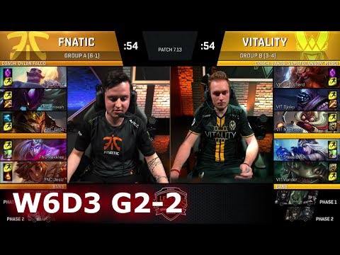 Vitality vs Fnatic | Game 2 S7 EU LCS Summer 2017 Week 6 Day 3 | VIT vs FNC G2 W6D3