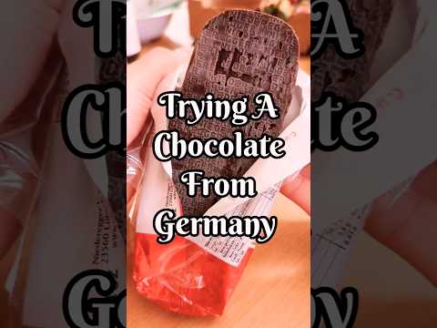 Trying A Chocolate Marzipan From Germany #shorts #chocolate #sweets #foodreview #review #germany