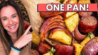 Easy Sheet Pan Sausage and Potatoes ($10 Family Dinner!)