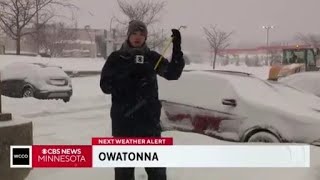Owatonna gets nearly a foot of snow overnight as officials advise against travel