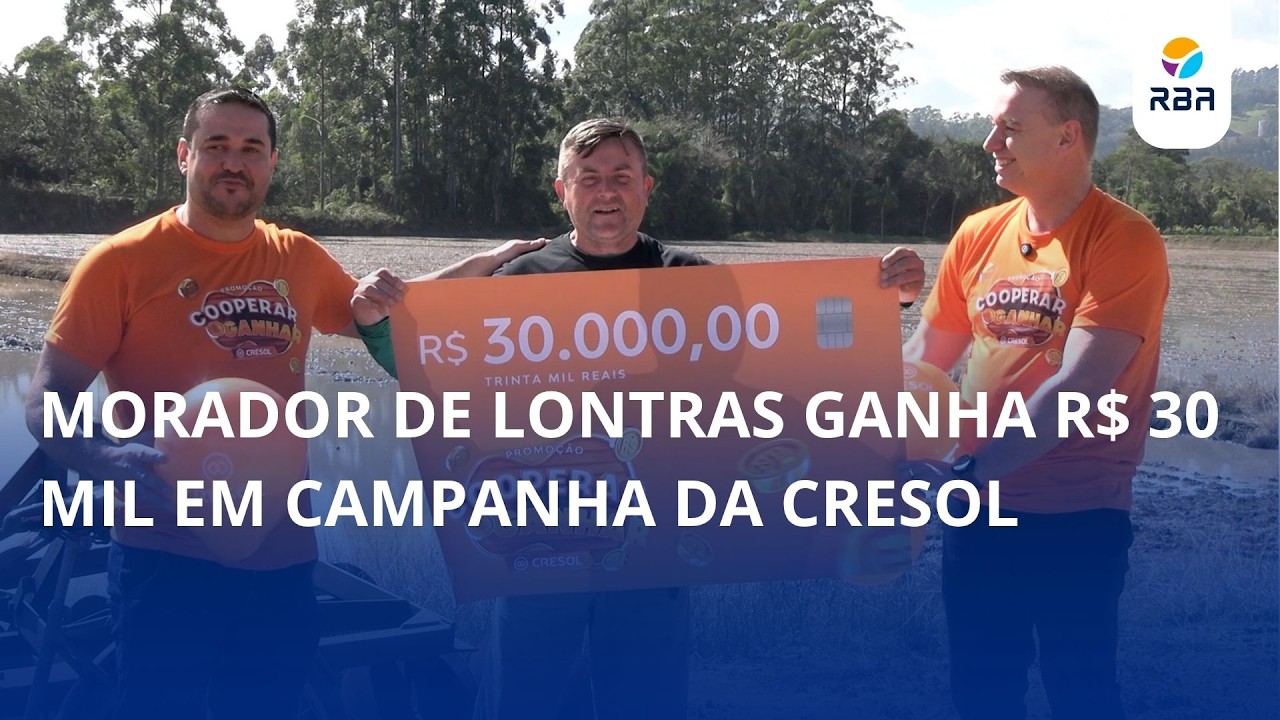 Morador de Lontras ganha R$ 30 mil em campanha da Cresol