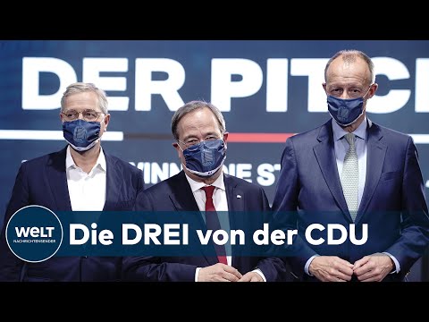 MÜDER MACHTKAMPF:  Laschet, Merz und Röttgen - der bravste "Pitch" aller Zeiten