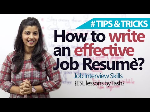求職面試技巧 - 如何撰寫一份優良的履歷 (Job Interview Skills – 09 tips to write an effective Job resume.)