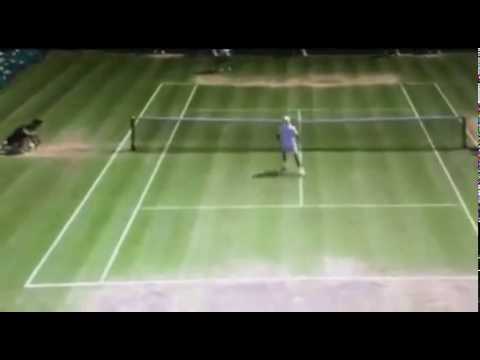 Incredible error in the Wimbledon junior final . Credits @LucaBeck